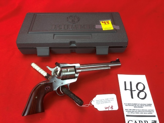 Ruger Single Six, 17HMR, 6 1/2" Bbl., Stainless Steel, Wood Grips, Box & Papers, SN:265-96065 (HG)