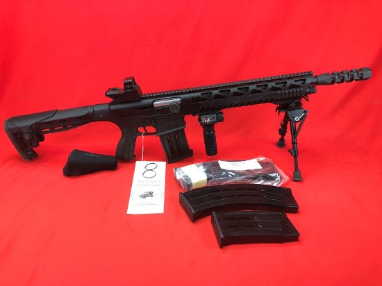 PW Arms AR-12, 12-Ga., 3" Mag, w/Bipod, Halo Sight & Red Dot Flashlight Grip, SN:YD-17-05859