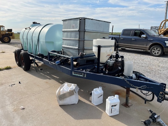 1,000 Gallon Nurse Tank on Trailer w/ chemigation