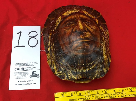 Gary Monsey Art: Chief Joseph on Turtle Shell