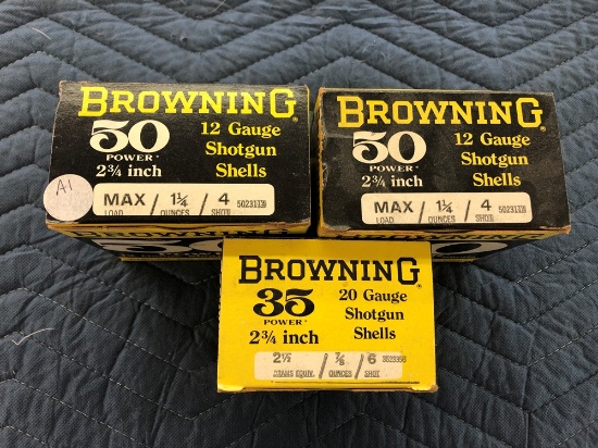 Browning 50 Power 12ga.(2) & Browning 35 Power 20ga.(1) (x3)