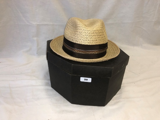 Resistol Gentlemen's Straw Hat w/Box, Size 7 1/2