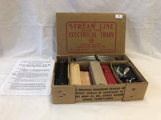 Marx Stream Line Steam Type Electrical Train w/Box