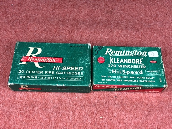 (2) Boxes Remington .270 Kleanbore (x2)