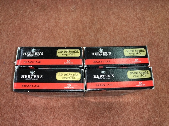 (4) Boxes Herter's .30-06 Springfield (x4)