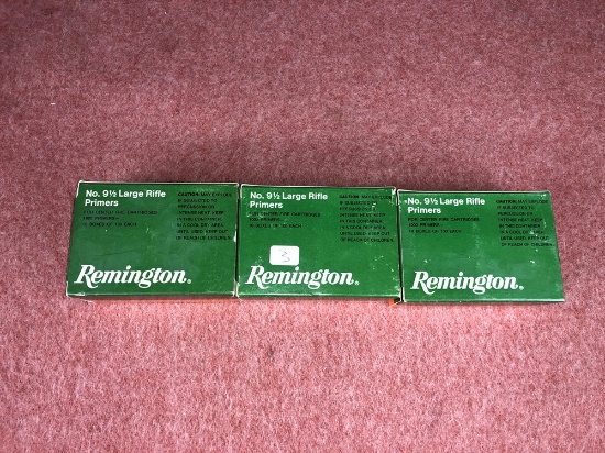 Remington No. 9 1/2 Large Rifle Primers 1000/Box (x3)