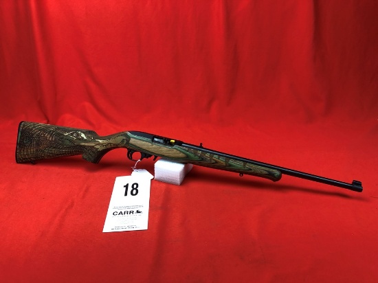 Ruger 10-22, 22 LR, Gator Green Laminate, SN:001121699