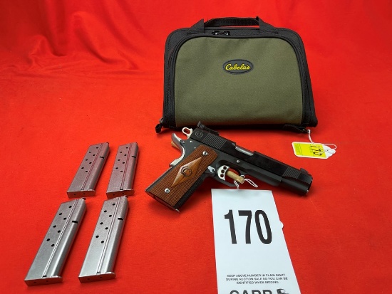 Caspian 1911,.40 S&W Cal., Adj. Trigger, Black Oxide Finish, (5) Extra Mags & Carrying Case, SN:F269