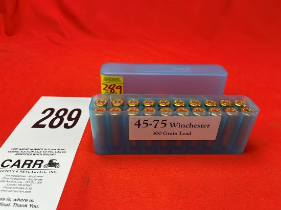 20-Rds. 45-75, 300 Gr. Winchester Ammo (EX)
