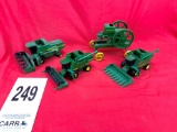 (4) John Deere Combine & 1 Cyl. Engine