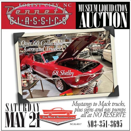 Bennett Classics Museum Liquidation May 21