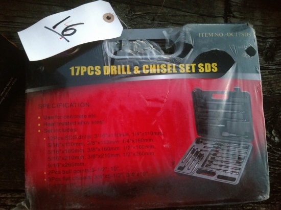 17pcs Drill & Chisel Set