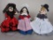 Eight HP/vinyl Madame Alexander national dolls