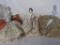 Five 1920s Half Doll / Pin cushion dolls