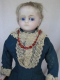English Poured wax Child c1870-80s doll