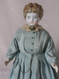 S/head German Chinahead 1890s & doll book