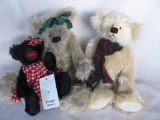 Three mohair Artist Bears