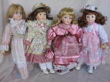 Thirteen (13) mixed modern porcelain dolls