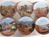 Set of six Chris Huber Bendigo Pottery 'Maldon' Bradex 1990-91 collector pl