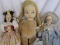 Nine Antique - vintage doll collection:-