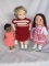 Three H/Plastic dolls:- Mulatto NZ Lincoln