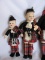 Ten cloth/velvet Norah Wellings dolls:- Four
