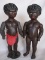 Two Australian Aboriginal composition dolls 30cm.
