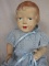 Two celluloid dolls:- 55cm English 1940s