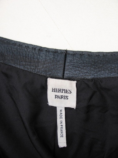 Pre-owned Lady Hermes midi leather skirt