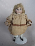 Two All-Bisque German dolls with painted