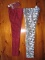 Leather ladies Haider Ackermann burgundy suede size 40 legging pants, pre o