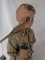 Rare composition German Oriental c1910s brown shoulder head doll 19