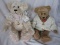 Tagged Artist Bears. Nola Siemering 43cm tan mohair with cardigan. Bearndie