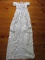 Antique white wear Christening gown 127cm broderie anglaise embroidered lac