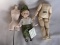 Five reproduction dolls / figurines:- 15cm baby on vintage compo body, vint