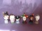 Six German / Japan Half Doll heads to 5.5cm includes:- Japan Dog, Gent, Jes