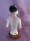 Arms Away German Half Doll Flapper with jointed head 10.5cm. Black flapper