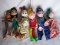 Mixed six vintage puppets with wood heads. Also heaps of vintage heads meta