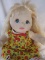 Mattel 1980s My Child, thick long bum length shiny blonde hair, green eyes,