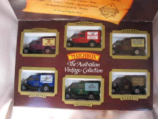 Three MIB Matchbox car sets:- LE364 Pro Hart & Jenny Kee vans. LE Australia