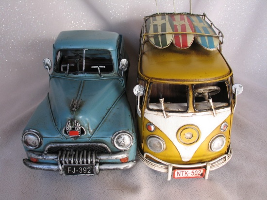 Two Boyle / Temple & Webster toy cars,2006 FJ Holden Ute 31cm long and 2007