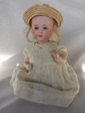 Rare pink bisque Gerbuder Heubach 'Pouty' baby c1912, 8.5