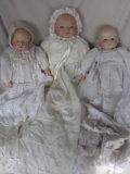 Five porcelain Reproduction Artist Dolls:- K&R 117A 49cm on composition bod