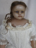 English Poured Wax child c1860s attributed to Meech. Poured wax shoulderhea