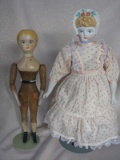 Two Antique dolls:- American Mason & Taylor & German bonnet head