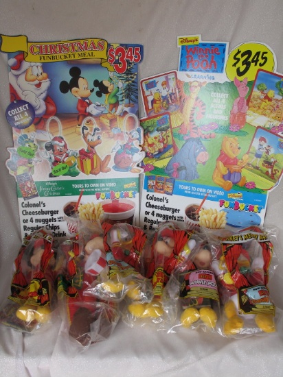 Disney Mickey Mouse:- includes standee's two for McDonalds 'Merry Band' and