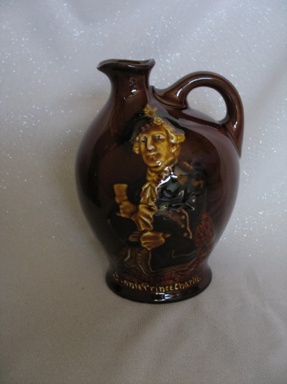 Two Royal Doulton Dewar's Whisky flask jugs. Kingsware Bonnie Prince Charli