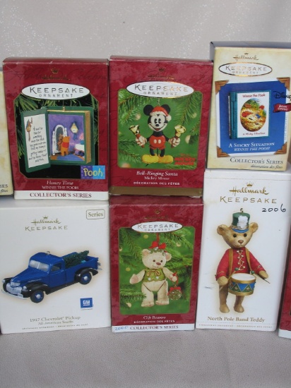 Collection of 45 boxed Hallmark Xmas / Holiday tree ornaments 1998-2006 inc