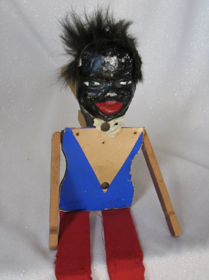 Rare Australian L.J. Sterne Doll Co 40s Jig doll 31cm. Black plaster formed