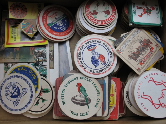 Mixed vintage Beer coaster collection approx 250, 1970s includes some scarc
